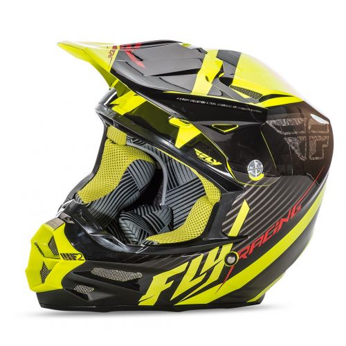 CASQUE FLY F2 CARBON FASTBACK NOIR/HI VIZION