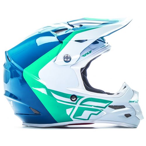 CASQUE FLY F2 CARBON PURE 2017 TEAL/BLANC