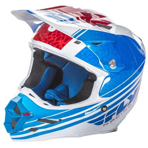 CASQUE FLY F2 CARBON ANIMAL 2017 BLEU/BLANC/ROUGE