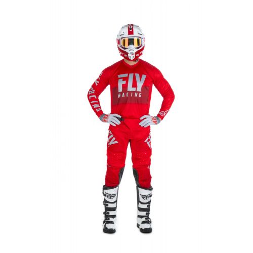 MAILLOT FLY LITE HYDROGEN 2019 ROUGE/GRIS