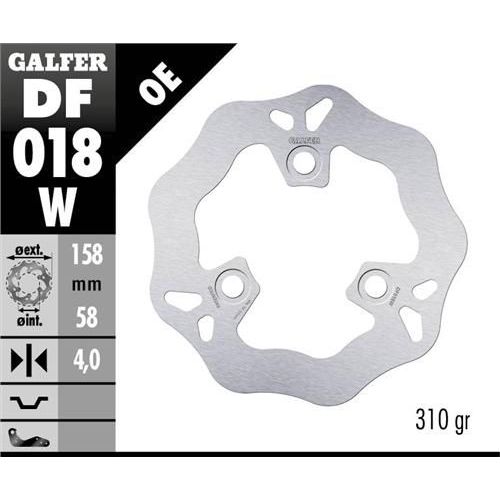 DISC GALF FIX W 158X4MM HONDA/KYMCO/SYM